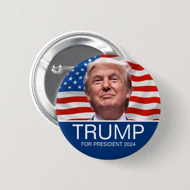 VOTE Trump For President 2024 6 Cm Round Badge (Front & Back)