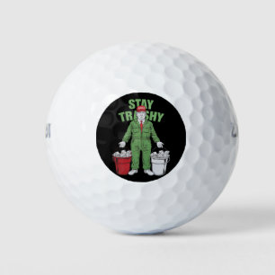Vote Trump Garbage Man Stay Trashy 2024 Election  Golf Balls