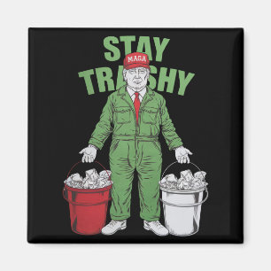 Vote Trump Garbage Man Stay Trashy 2024 Election  Magnet