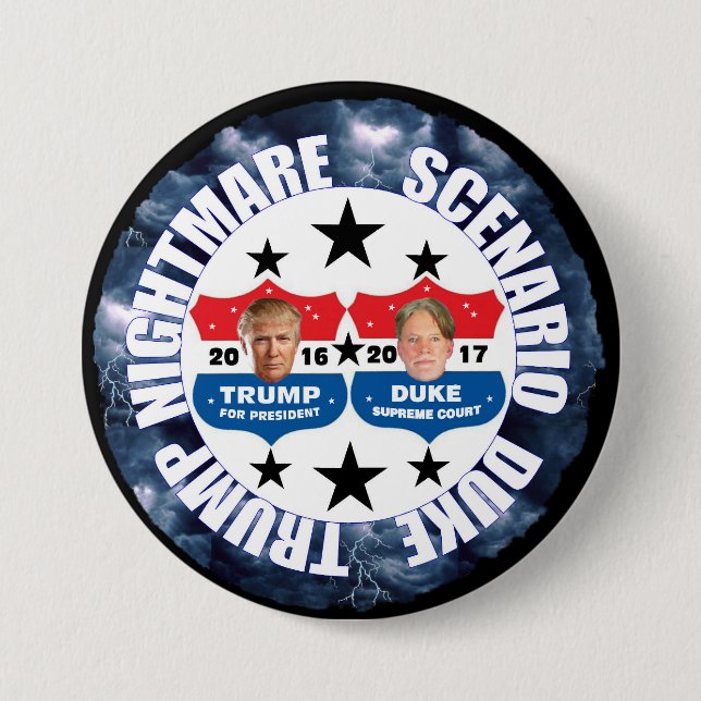 Vote Trump; Get Duke 7.5 Cm Round Badge (Front)