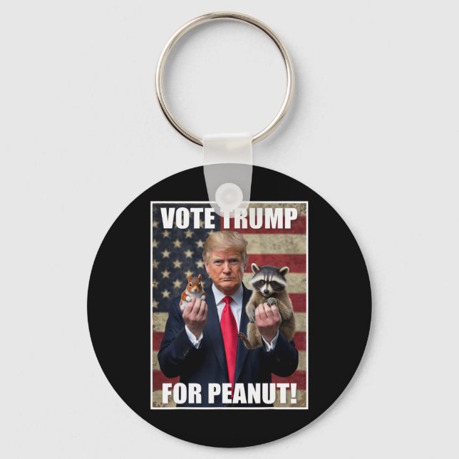 Vote Trump Justic For Fred Peanut The Squirrel Mer Key Ring (Front)