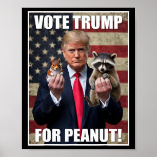 Vote Trump Justic For Fred Peanut The Squirrel Mer Poster