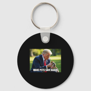 Vote Trump Mega Make Pets Safe Again Justice Peanu Key Ring