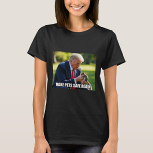 Vote Trump Mega Make Pets Safe Again Justice Peanu T-Shirt