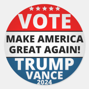 Vote Trump Vance 2024 Classic Round Sticker
