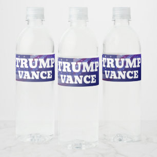 Vote Trump Vance 2024 Water Bottle Label