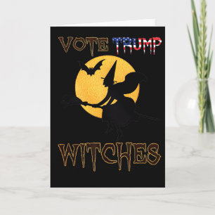 Vote Trump Witches Halloween Card