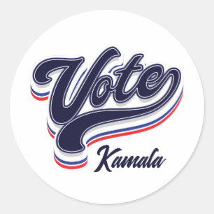 Vote Typography - Election Classic Round Sticker