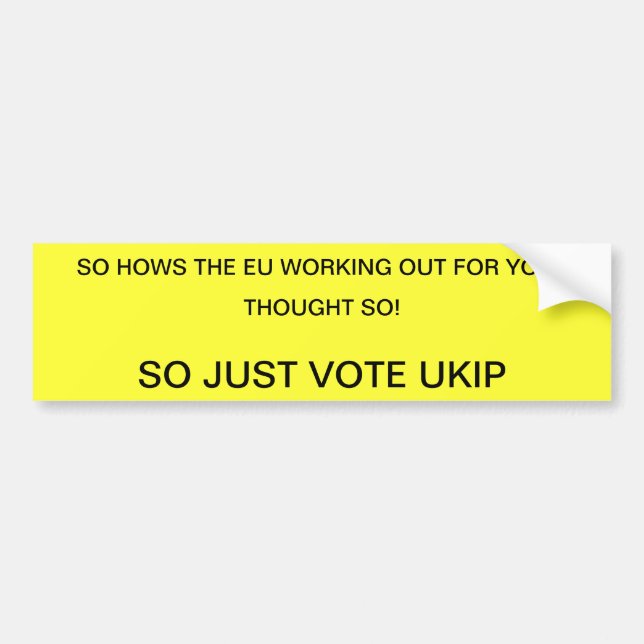 VOTE  UKIP BUMPER STICKER (Front)
