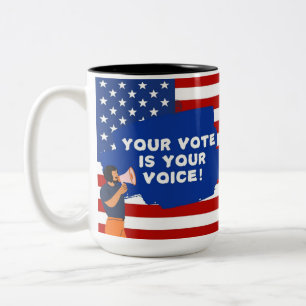 Vote ur voice Two-Tone coffee mug