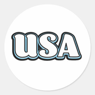 Vote USA Classic Round Sticker