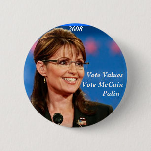 Vote Values(Round) 6 Cm Round Badge