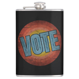 VOTE VINTAGE HIP FLASK