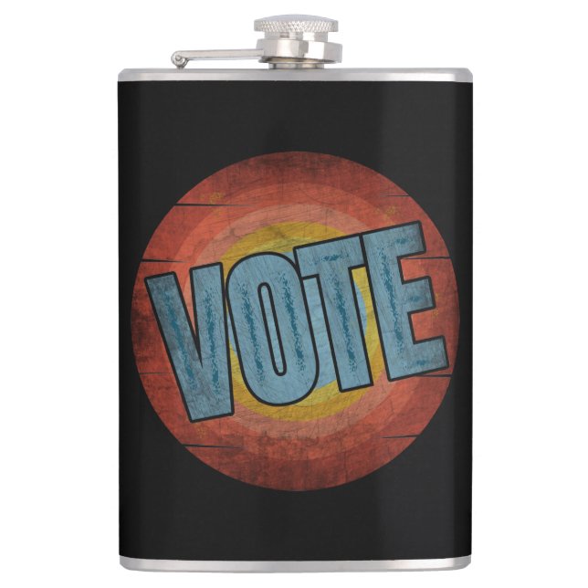 VOTE VINTAGE HIP FLASK (Front)