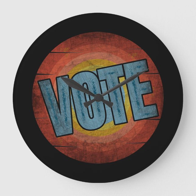 VOTE VINTAGE LARGE CLOCK (Front)