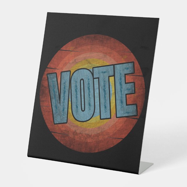 VOTE VINTAGE PEDESTAL SIGN (Front)