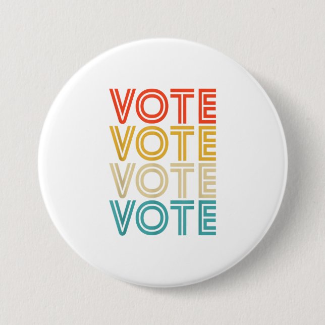 Vote Vintage Style 7.5 Cm Round Badge (Front)