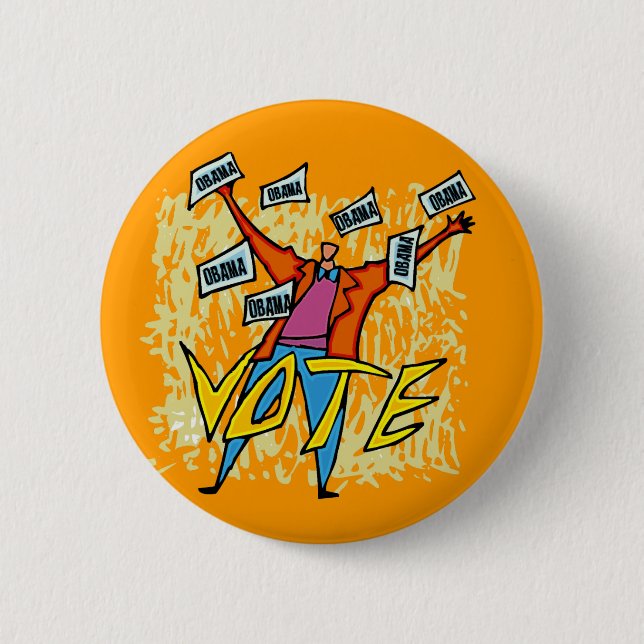 VOTE VOTE VOTE 6 CM ROUND BADGE (Front)