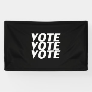 "Vote vote vote" black white Banner