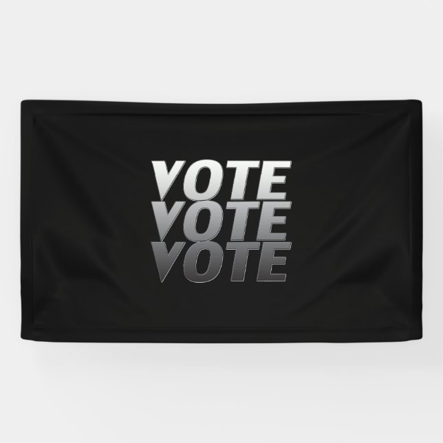 "Vote vote vote" black white grey Banner (Horizontal)