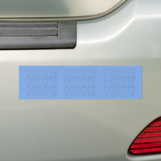 vote vote vote - Blue Car Bumper Sticker (On Car)
