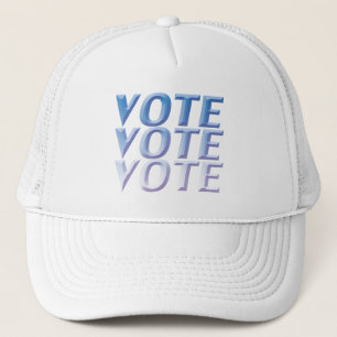 "vote vote vote' blue letters - trucker hat
