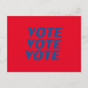 "Vote vote vote" blue red Postcard