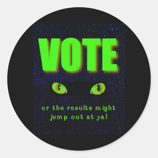Vote Watch Classic Round Sticker (Front)