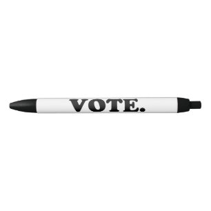 "vote" - white black ink pen