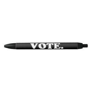 "vote" - white black ink pen