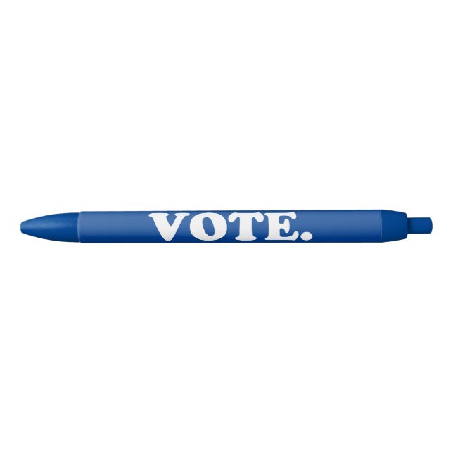 "vote" - white blue blue ink pen (Front)