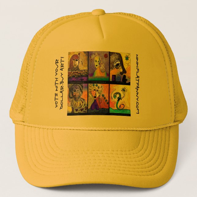 Vote With Your Dollar...Buy Art Trucker Hat (Front)