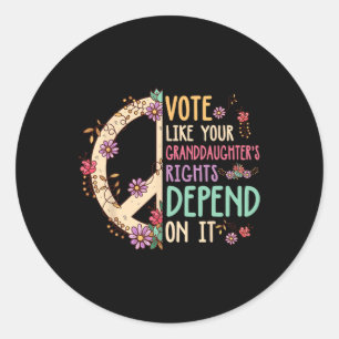 Vote Women Classic Round Sticker
