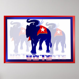 Vote Yard Sign REPUBLICAN Poster