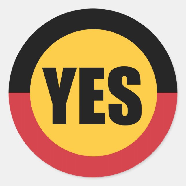 Vote yes classic round sticker (Front)