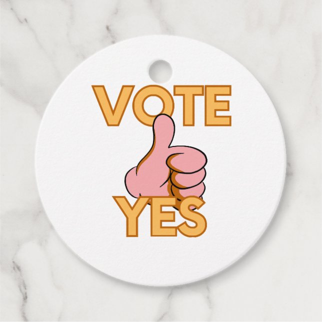 Vote yes  favour tags (Front)