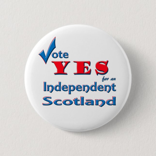 Vote YES for an Independent Scotland pin badge (Front)