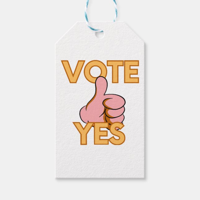 Vote yes  gift tags (Front)