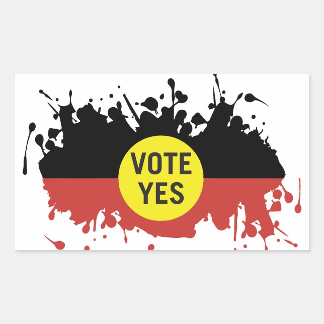 Vote Yes Indigenous Voice to Parliament Rectangular Sticker (Front)