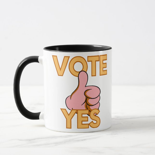 Vote yes  mug (Left)