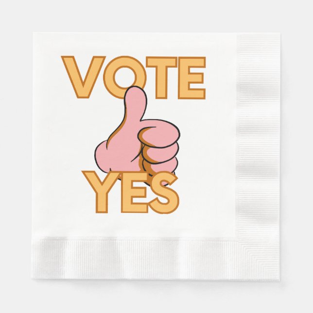 Vote yes  napkin (Front)