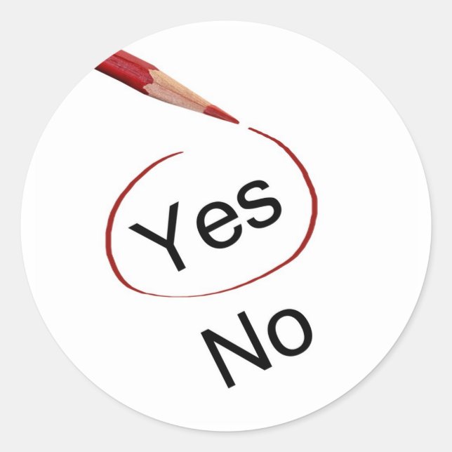 Vote Yes, No Stickers (Front)