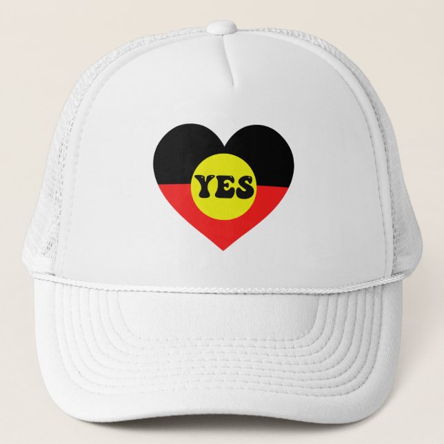 Vote Yes To The Voice - Indigenous Voice  Trucker Hat (Front)