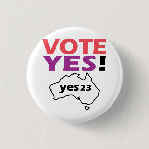Vote Yes To The Voice Of Indigenous Australian 3 Cm Round Badge