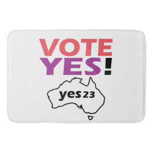 Vote Yes To The Voice Of Indigenous Australian Bath Mat