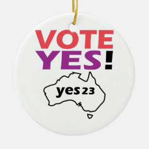Vote Yes To The Voice Of Indigenous Australian  Ceramic Tree Decoration