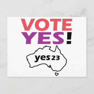 Vote Yes To The Voice Of Indigenous Australian Holiday Postcard
