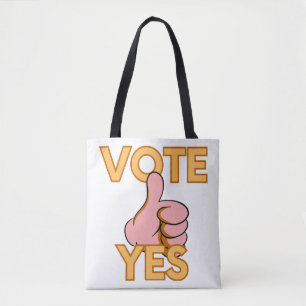 Vote yes  tote bag