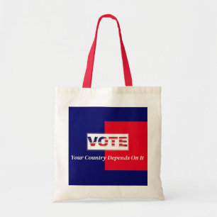 Vote Your Country Depends On It Tote Bag