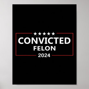 Voted Convicted Felon 2024 Pro Trump Supporters Ca Poster